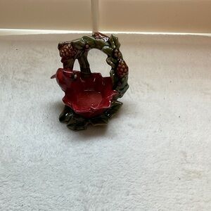 Festive Red and Green Holiday Decor Bowl